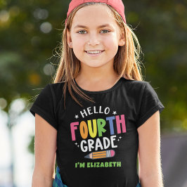 Hej fjärde klass back to school t shirt