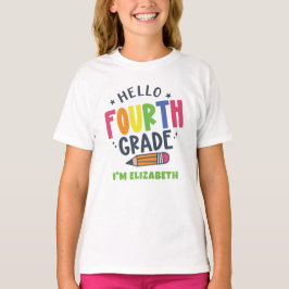 Hej fjärde klass back to school t shirt