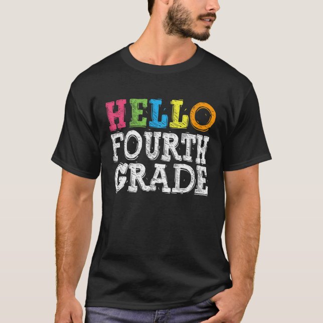 Hej Fjärde Klass - fjärde Klass Back to school T Shirt (Framsida)