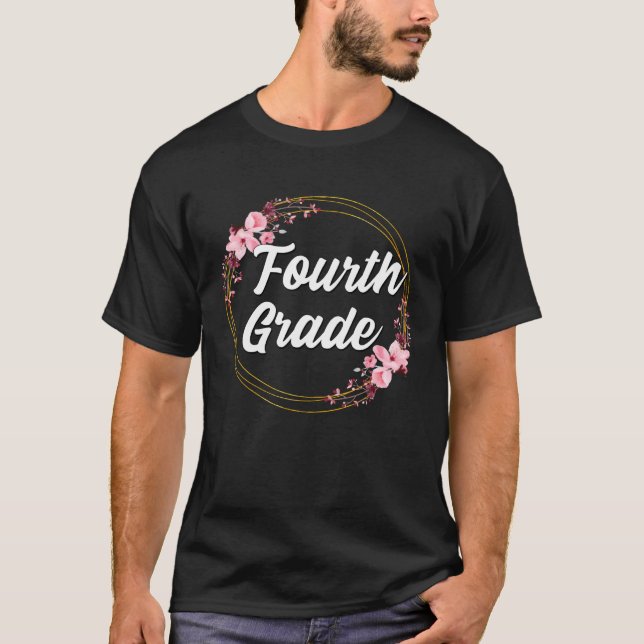 Hej fjärde Klass fjärde Klass-lärardagen första da T Shirt (Framsida)