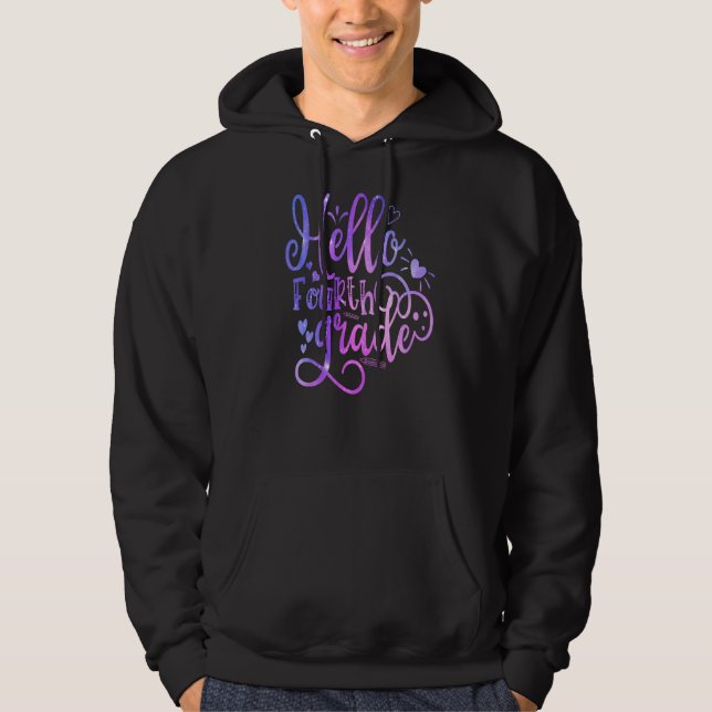 Hej Fjärde Klass-gruppen, fjärde Klass Back to sch Hoodie (Framsida)