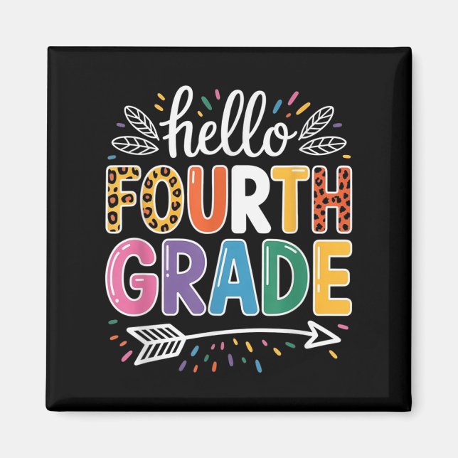 Hej Fjärde Klass-gruppen, fjärde Klass Back to sch Magnet (Framsidan)