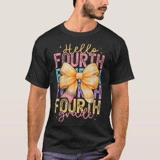Hej Fjärde Klass-lärarcoquette Back to school T Shirt