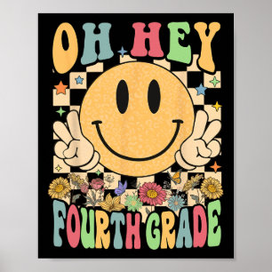 Hej Fjärde Klass-läraren Student 4:e Klass bak Poster