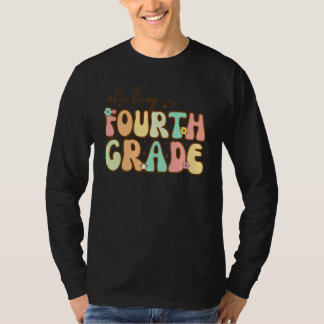 Hej, Fjärde Klass Retro Vintage Back to school F T Shirt
