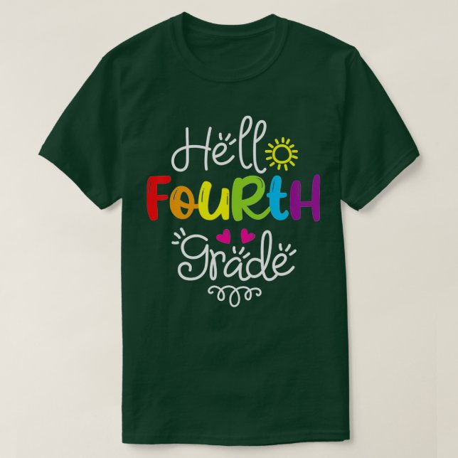 Hej Fjärde Klass-Roligten, fjärde Klass, Back to s T Shirt (Design framsida)