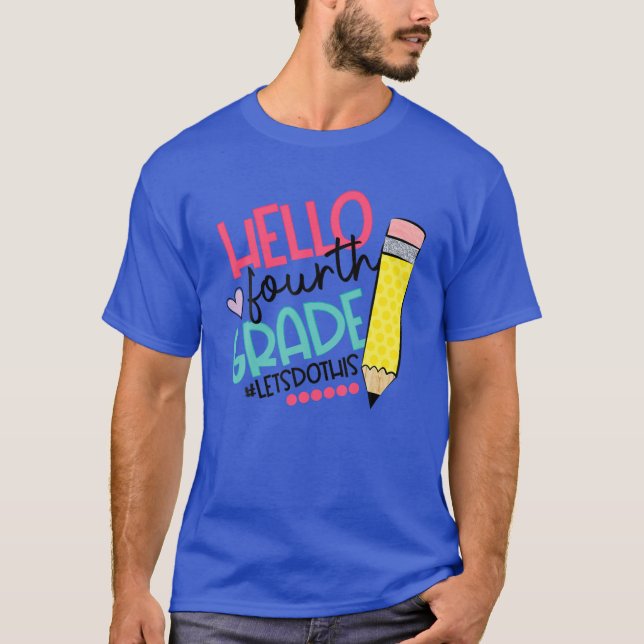 Hej Fjärde Klass Studenter T Shirt (Framsida)
