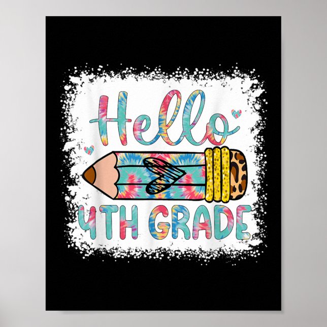 Hej Fjärde Klassen Klass Back to school 4:e Poster (Framsidan)