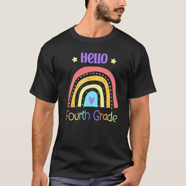 Hej Fjärde Klassens Regnbågsteam 4:e Klass   T Shirt (Framsida)