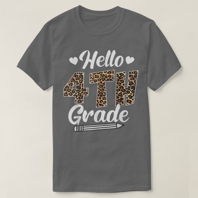 Hej Fjärde leopardlärarna i Klass Back to school T Shirt (Design framsida)