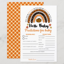 Hej Flicka Pumpkin Könsneutral förutsägelse