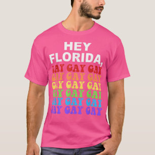 Hej Florida Säg Gay Night LGBTQ Rainbow Pride T Shirt