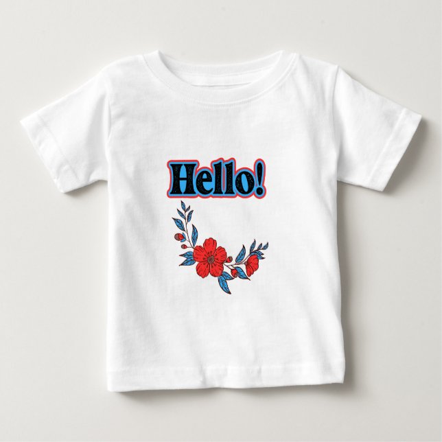 Hej Flower T Shirt (Framsida)