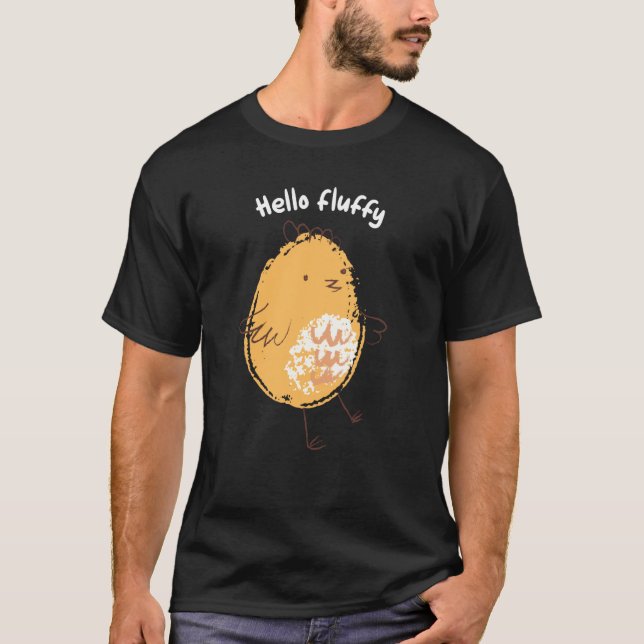 Hej Fluffiga Kyckling Chick T Shirt (Framsida)