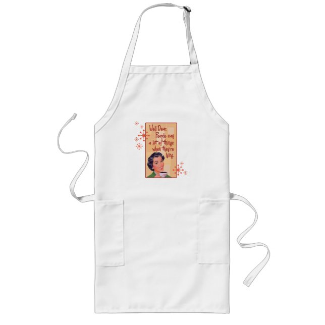 Hej, folk Ljuger Apron Långt Förkläde (Framsidan)