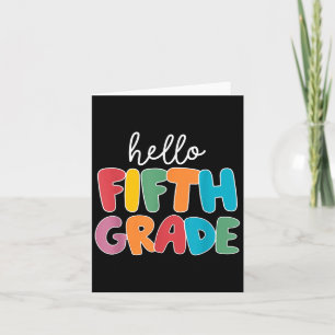 Hej För barn Lärare vid femte Klass Back to school Kort