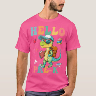Hej före K Back to school Cute T Rex Dinosaur Boy Shirt