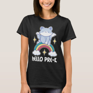 Hej före K med katt för skolan T Shirt
