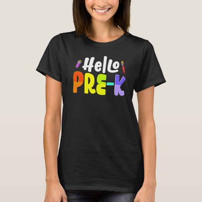 Hej före K-teamet före K-lärare Back to school T Shirt (Framsida)