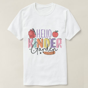 Hej förskola Färgglad tillbaka till skolan T Shirt