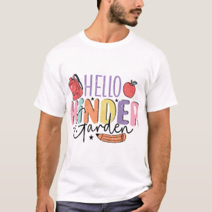 Hej Förskola Färgstark Åter till Skolan T Shirt