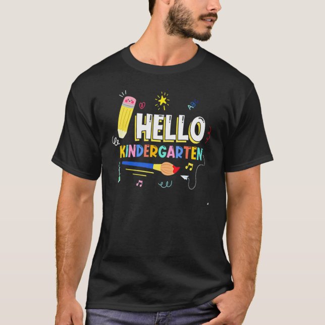 Hej förskola leopard Tie Dye Penna  Söt Te T Shirt (Framsida)