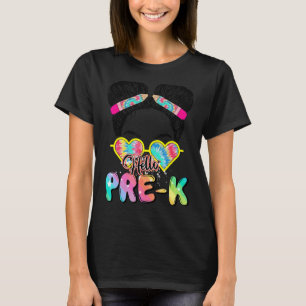 Hej Förskola Messig Bunt Förskolelärare Barn Tillb T Shirt