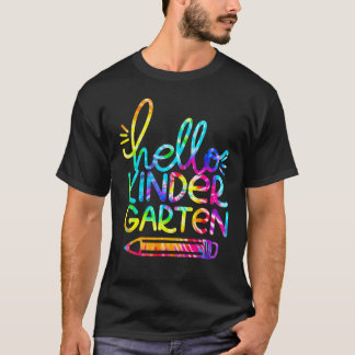 Hej förskola penna tillbaka till skolan lärare K T Shirt