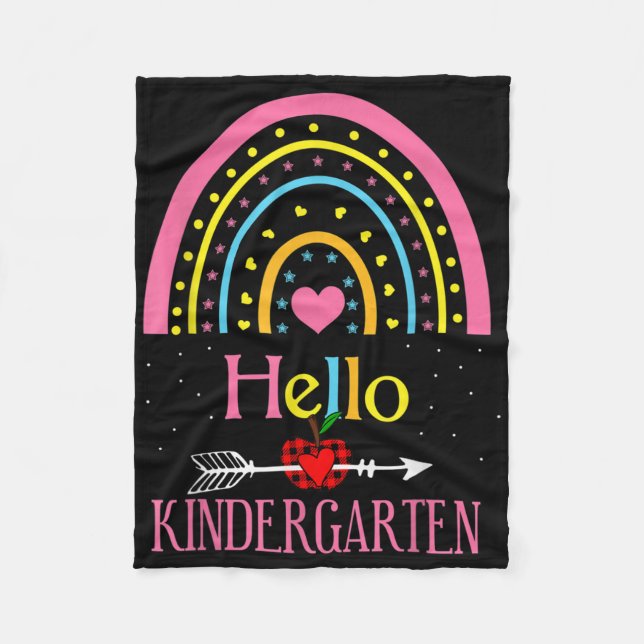Hej förskola regnbåge första dagen tillbaka till s fleecefilt (Framsidan)