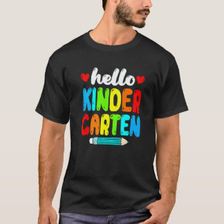Hej förskola söt lärare barn tillbaka till skolan t shirt