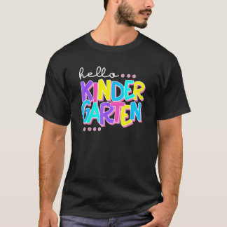Hej förskola tillbaka till skolan lärare elev t shirt
