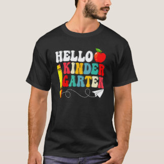 Hej förskola tillbaka till skolan lärare elev t shirt