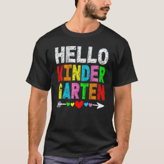 Hej förskola tillbaka till skolan lärare elev t shirt
