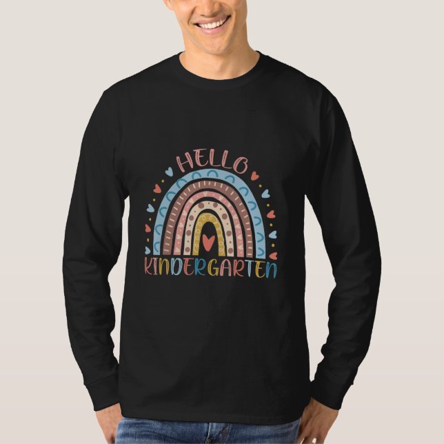 Hej förskole regnbåge t shirt (Framsida)