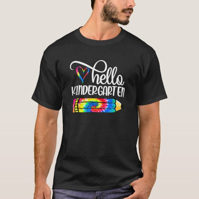 Hej förskole Tie Dye Penna T Shirt (Framsida)