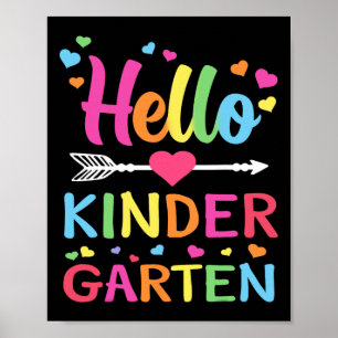 Hej förskolegrupp Kinder Byck Till Skolan Lärare Poster