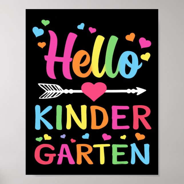 Hej förskolegrupp Kinder Byck Till Skolan Lärare Poster (Framsidan)
