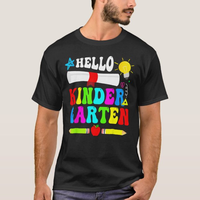 Hej förskoleklass tillbaka till skolan Team Första T Shirt (Framsida)