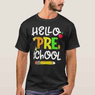 Hej förskolelärare första dagen tillbaka till skol t shirt