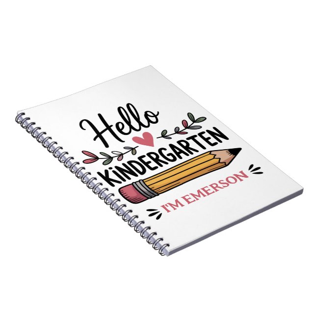 Hej förskolepersonaliserad tillbaka till skolan anteckningsbok (Högra Sidan)
