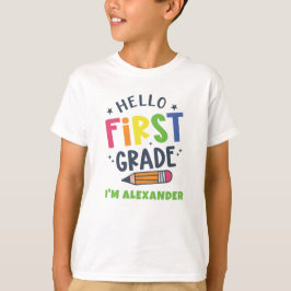 Hej först klass t shirt