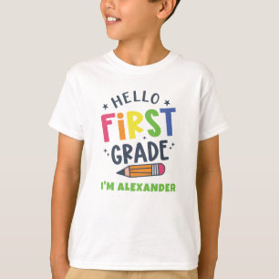 Hej först klass t shirt