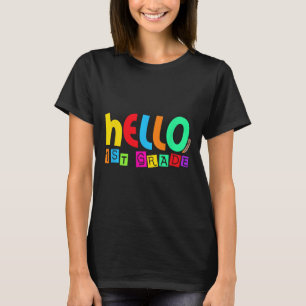 Hej Första 1:a Klassens Åter till Skolan För Elev T Shirt