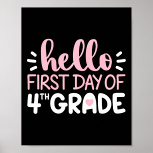 Hej Första dagen i fjärde Klass-gruppen Fjärde Kla Poster