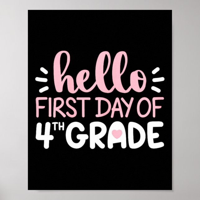 Hej första dagen i fjärde klass Team Fjärde klassg Poster (Framsidan)