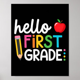 Hej första dagen Klass Student tillbaka till skola Poster