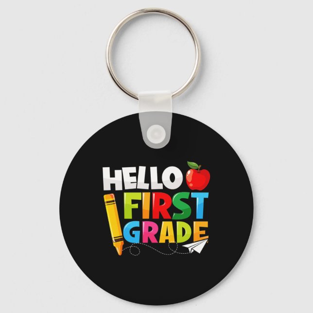 Hej Första Klass 1:a Klass Back to school Nyckelring (Framsida)