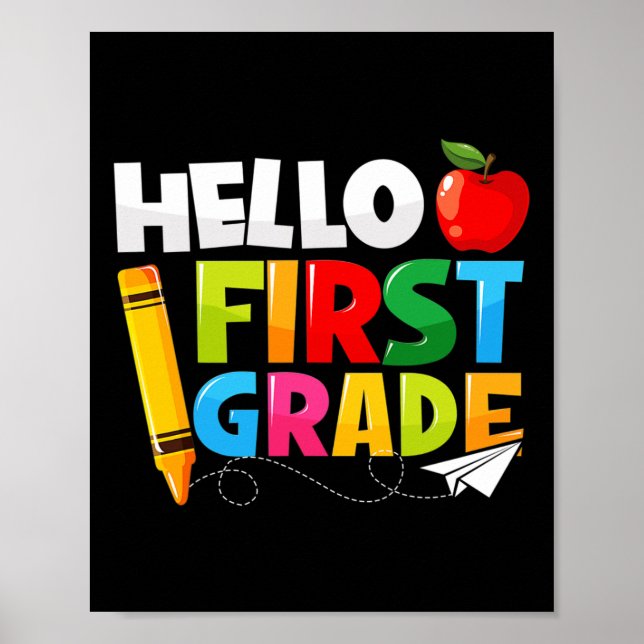 Hej Första Klass 1:a Klass Back to school Poster (Framsidan)