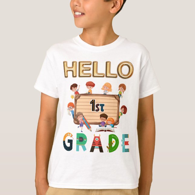 Hej Första Klass Back to school 1:a Klass T Shirt (Framsida)