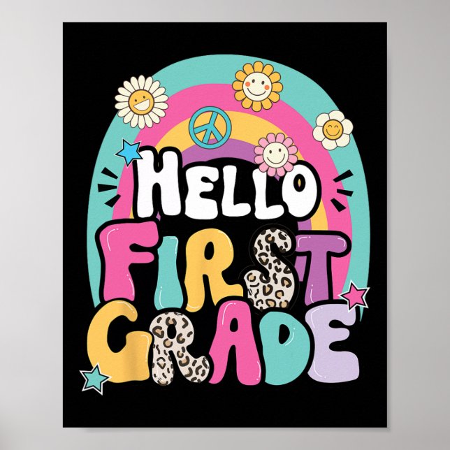 Hej första klass Byck till skolan lärare första da Poster (Framsidan)
